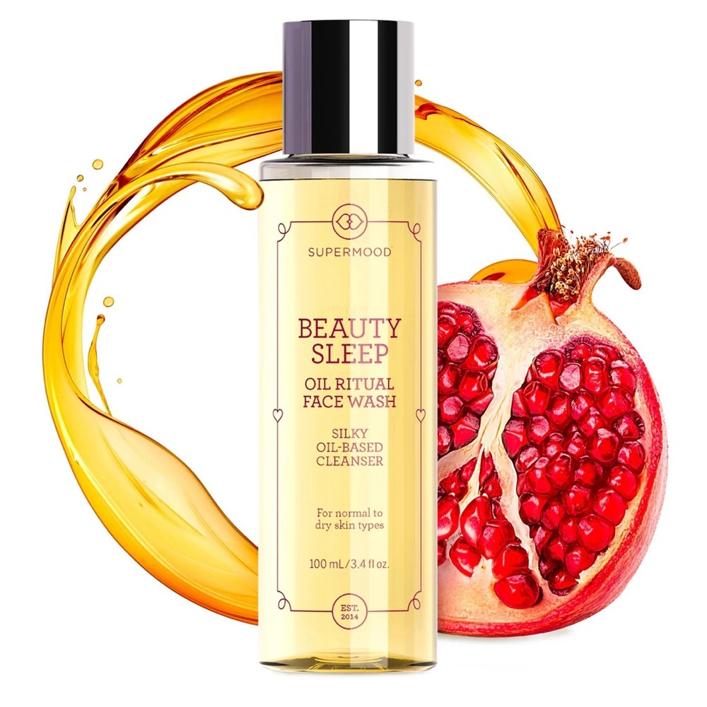 Supermood Beauty Sleep Oil Ritual Face Wash Silky Oil Based Cleanser,3.4 oz, New